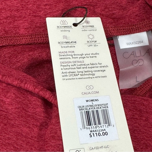 NWT New CALIA Women's LustraLux Bodysuit Large L Leggings Stretch One Piece Soft - Picture 8 of 8